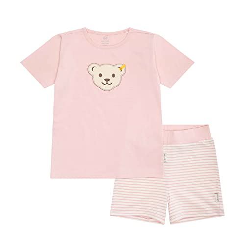 Steiff Unisex Schlafanzug 2tlg. kurz Pyjamaset, Silver PINK, 122 von Steiff