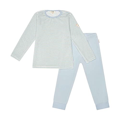 Steiff Unisex Schlafanzug 2tlg. lang Pyjamaset, Celestial Blue, 92 von Steiff