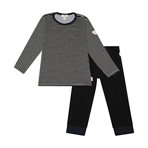 Steiff Unisex Schlafanzug 2tlg. lang Pyjamaset, Navy, 104 von Steiff