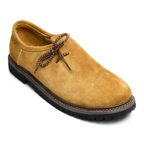 Steigenhöfer - Herren Haferlschuhe, Trachtenschuhe aus echtem Leder - Für Oktoberfest, Feierlichkeiten und Events - Farbe: Hellbraun, Größe EU 41 von Steigenhöfer Manufaktur