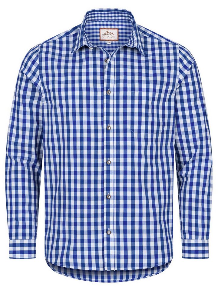 Steigenhöfer Manufaktur Trachtenhemd Herren Langarm - Basti - Traditionelles Herren Hemd - Hornoptik-Knöpfe Traditioneller Kentkragen und angenehmer Tragekomfort - Oktoberfest von Steigenhöfer Manufaktur