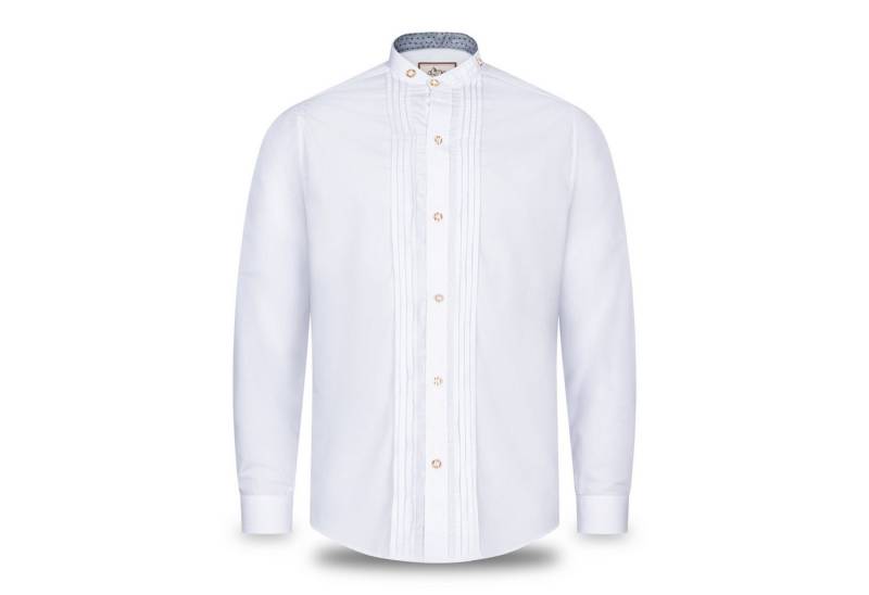 Steigenhöfer Manufaktur Trachtenhemd Langarm - Valentin - Herren Hemd mit Stehkragen - Hornoptik-Knöpfe Traditionell bayrisches Hemd mit angenehmen Tragekomfort - Oktoberfest von Steigenhöfer Manufaktur