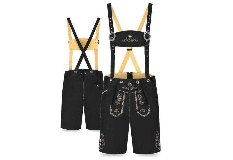 Steigenhöfer Manufaktur Trachtenhose LUKAS Softshellhose mit Trägern im Lederhosen Look Wasser- und windabweisend ohne Leder von Steigenhöfer Manufaktur
