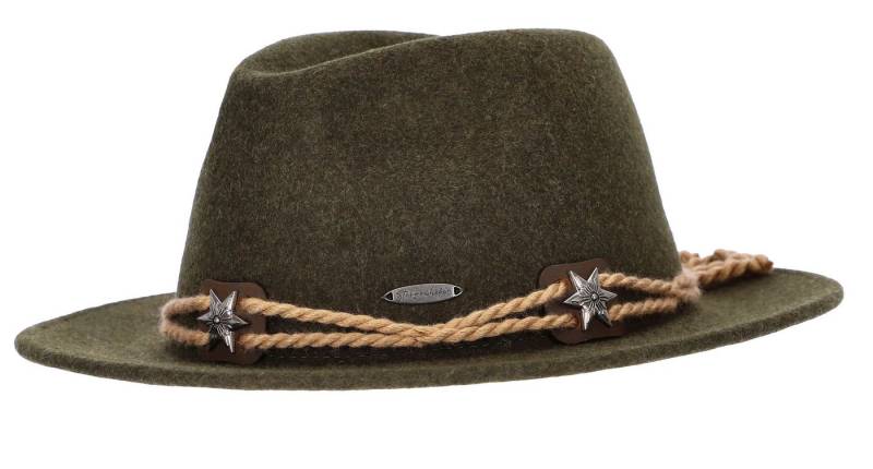 Steigenhöfer Manufaktur Trachtenhut Herren Georg - bayrischer Wanderhut Tiroler Art aus 100% Schurwolle Größenverstellbar und integriertes Schweißband, Ideal fürs Oktoberfest von Steigenhöfer Manufaktur