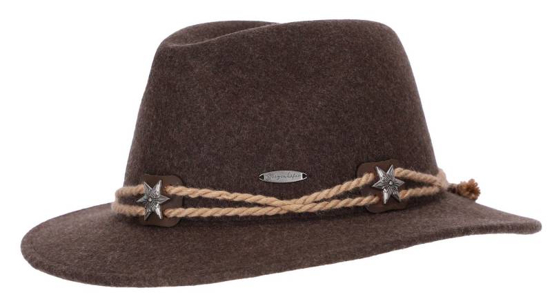 Steigenhöfer Manufaktur Trachtenhut Herren Georg - bayrischer Wanderhut Tiroler Art aus 100% Schurwolle Größenverstellbar und integriertes Schweißband, Ideal fürs Oktoberfest von Steigenhöfer Manufaktur