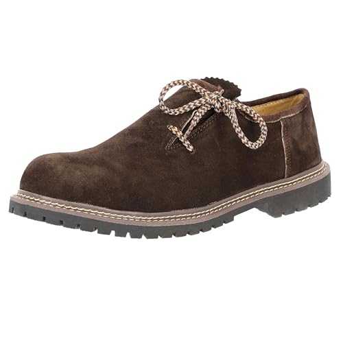 Trachtenschuhe Herren - Haferlschuhe für Männer - Florian - Echtes Leder - Optimale Passform und traditionelles Design - Herrenschuhe fürs Oktoberfest und Feierlichkeiten - Dunkelbraun - Gr. 42 von Steigenhöfer Manufaktur