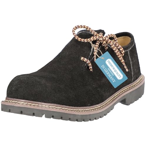 Trachtenschuhe Herren - Haferlschuhe für Männer - Florian - Echtes Rindsleder - Optimale Passform und traditionelles Design - Herrenschuhe fürs Oktoberfest und Feierlichkeiten - Schwarz - Gr. 41 von Steigenhöfer Manufaktur