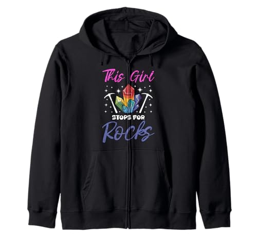 Steine Sammlung THIS GIRL STOPS FOR ROCKS Steinsammler Kapuzenjacke Steine Sammlung THIS GIRL STOPS FOR ROCKS Steinsammler Kapuzenjacke von Stein Sammler Shirt Steine Sammlung Kristalle