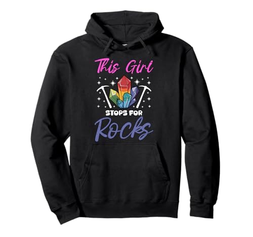 Steine Sammlung THIS GIRL STOPS FOR ROCKS Steinsammler Pullover Hoodie von Stein Sammler Shirt Steine Sammlung Kristalle