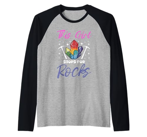 Steine Sammlung THIS GIRL STOPS FOR ROCKS Steinsammler Raglan Steine Sammlung THIS GIRL STOPS FOR ROCKS Steinsammler Raglan von Stein Sammler Shirt Steine Sammlung Kristalle