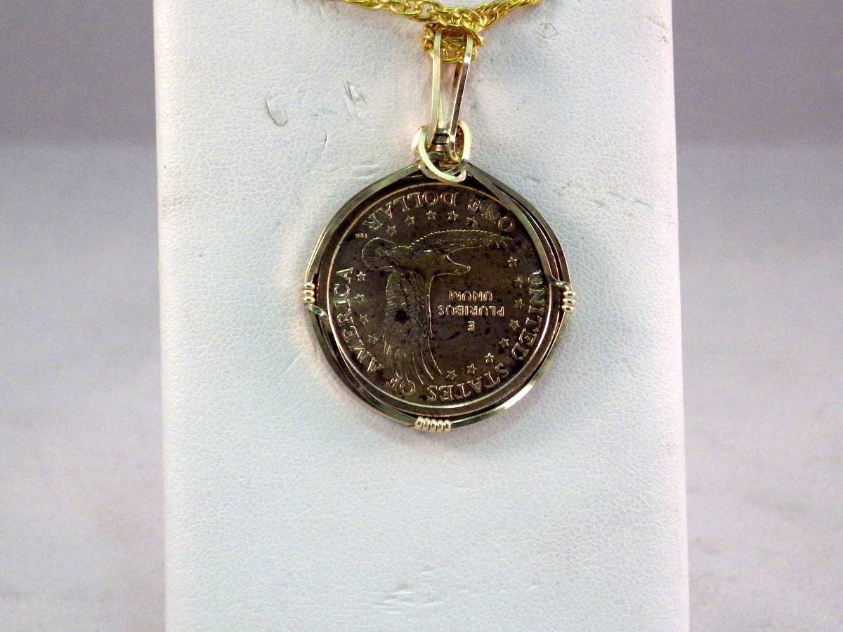 Münze Anhänger Münze Anhänger von SteinGemJewelry