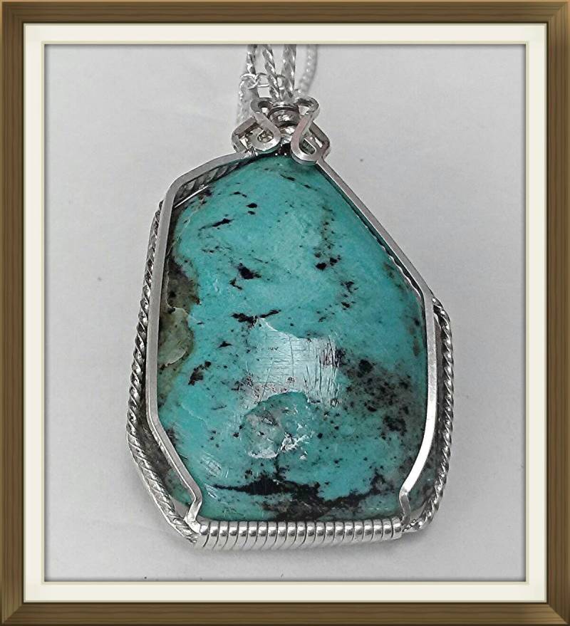 Türkis Anhänger | Groß Türkis Anhänger | Groß von SteinGemJewelry