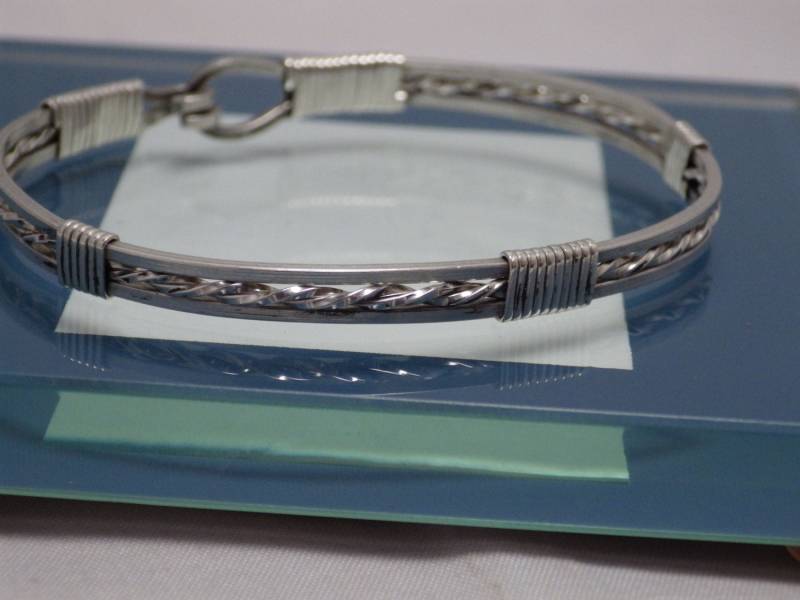 sterling Silber Armband Mit Twister Muster sterling Silber Armband Mit Twister Muster von SteinGemJewelry
