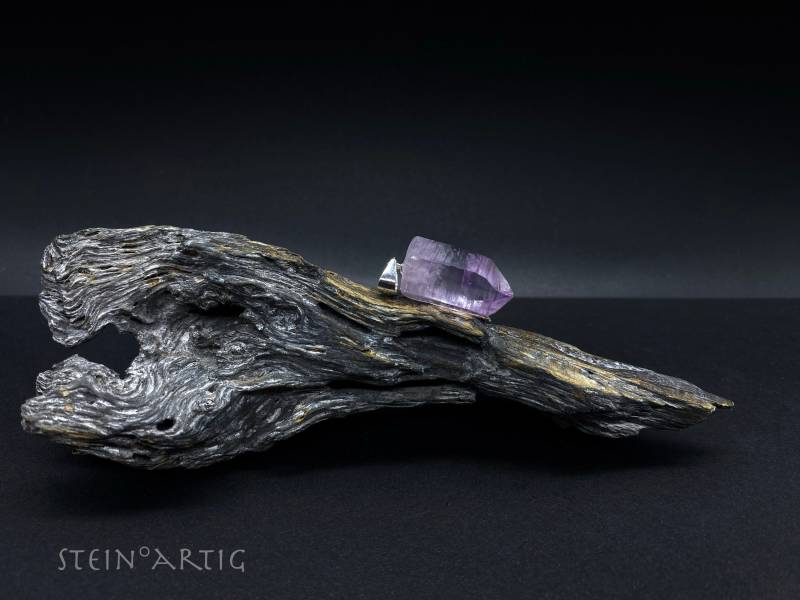 Edelstein Anhänger "Amethystspitze' Silber 925 von Steinartig