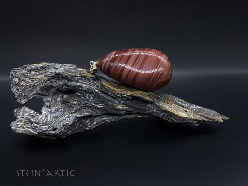 Edelstein Anhänger "Jaspis' Silber 925 von Steinartig