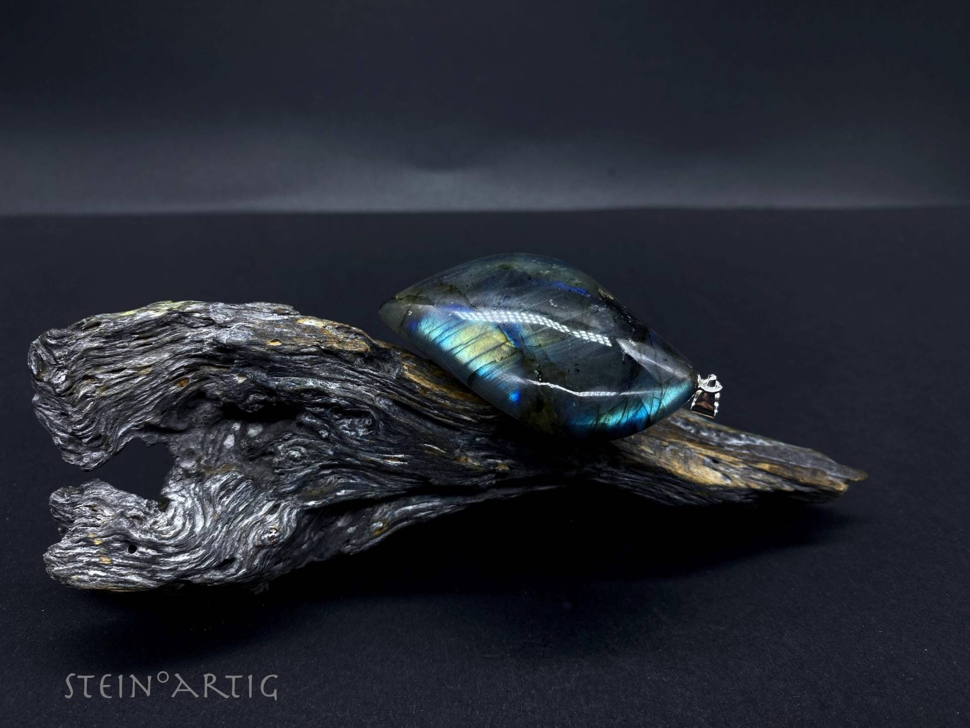 Edelstein Anhänger "Labradorit', Silber 925 von Steinartig
