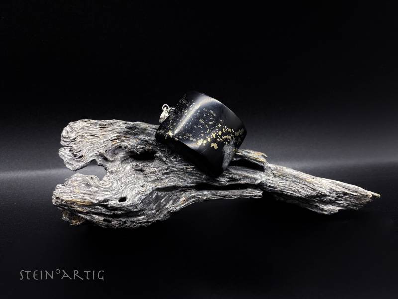 Edelstein Anhänger "Pyritschiefer', Silber 925 von Steinartig