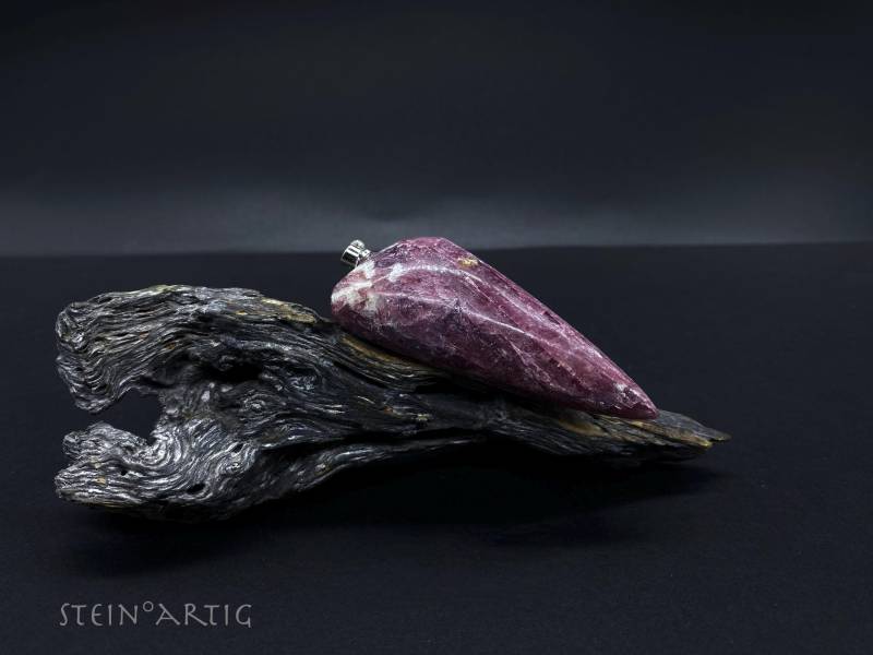 Edelstein Anhänger "Rubellit' Xl, 925 Silber von Steinartig