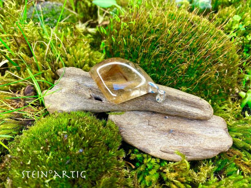 Edelstein Anhänger "Rutilquarz' Silber 925 von Steinartig