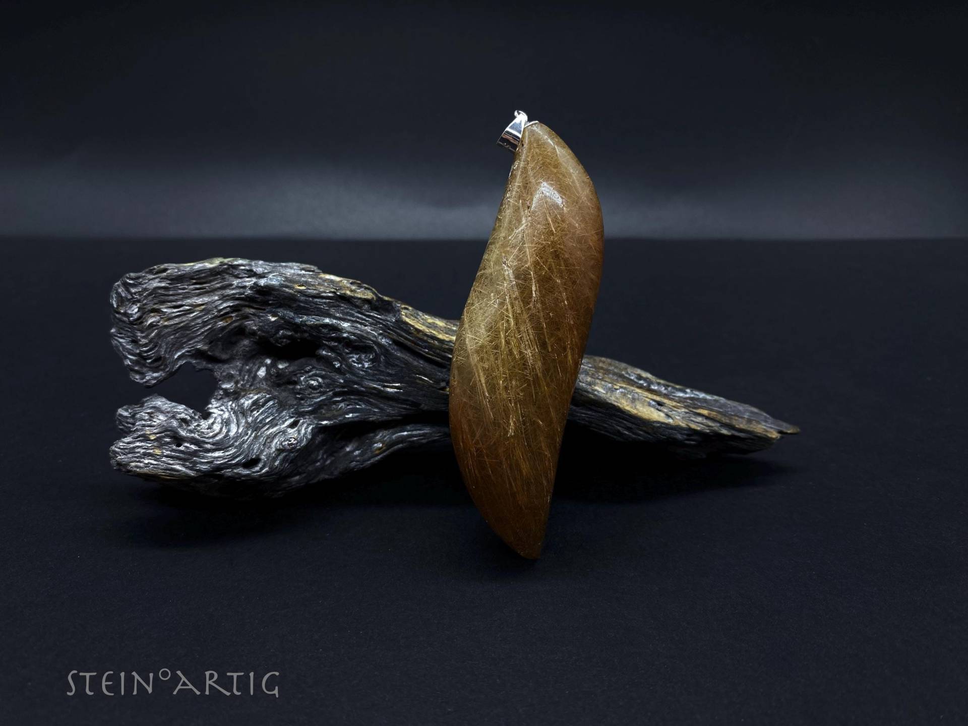 Edelstein Anhänger "Rutilquarz' Silber 925 von Steinartig