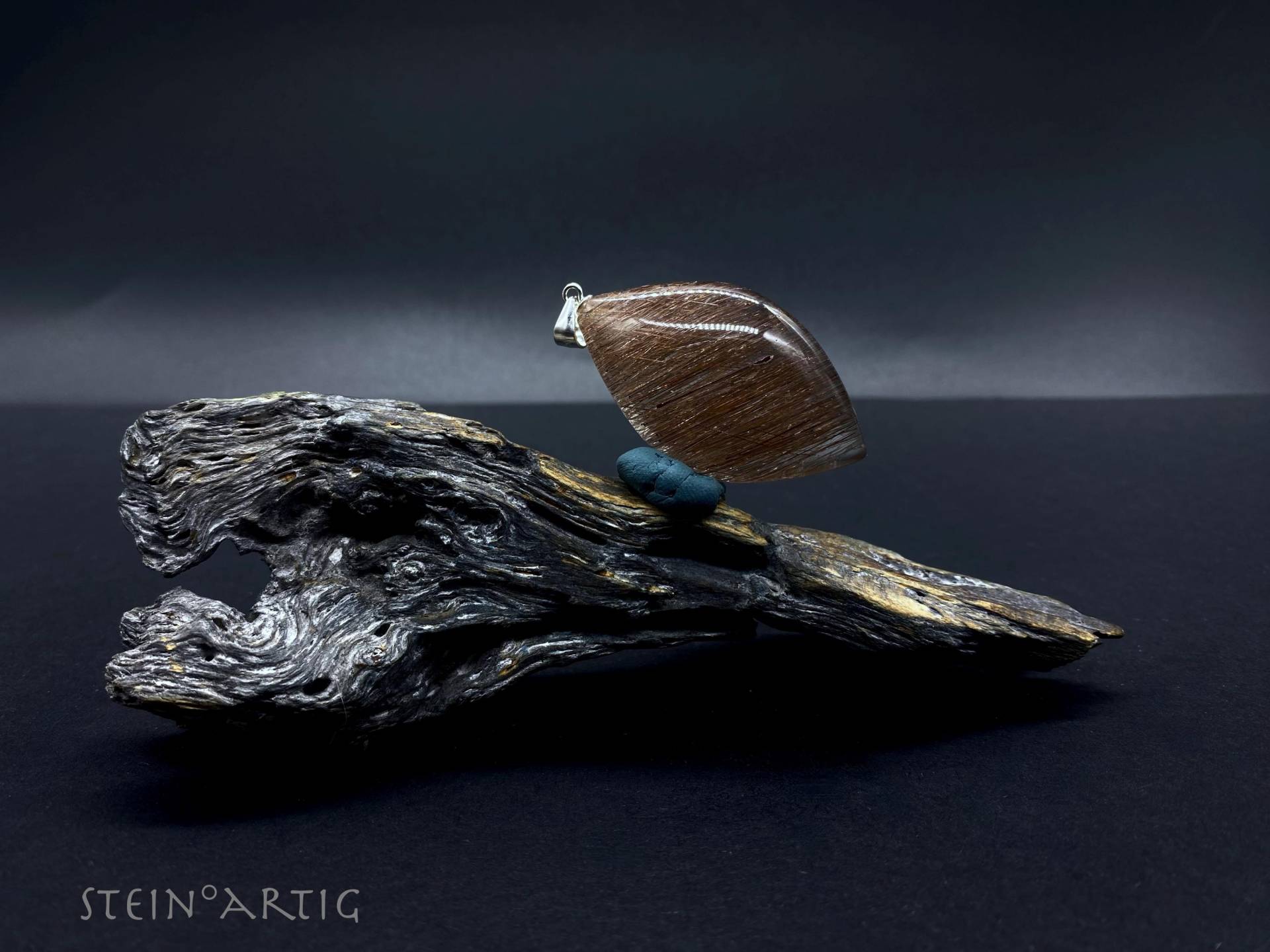 Edelstein Anhänger "Rutilquarz' Silber 925 von Steinartig