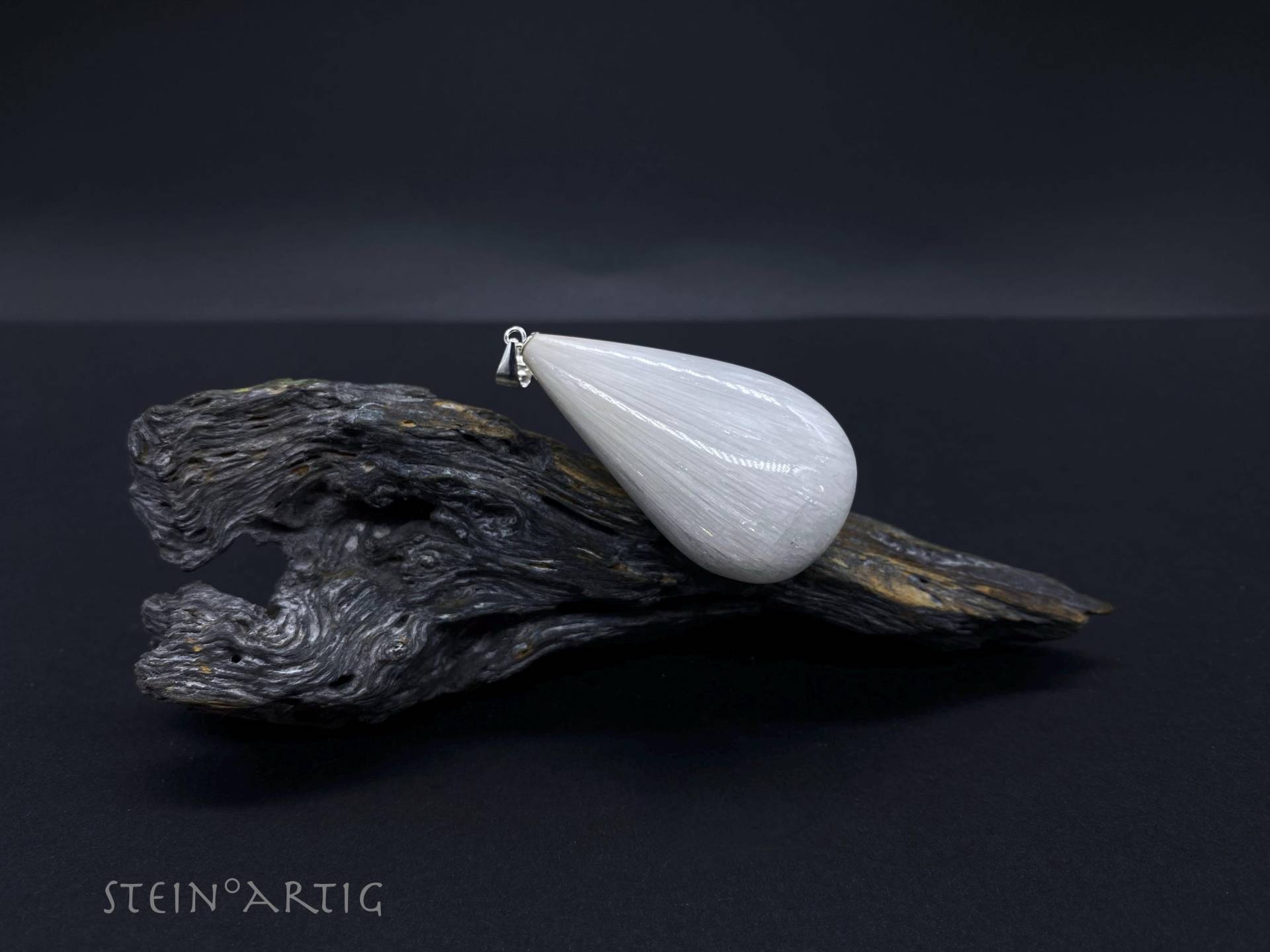 Edelstein Anhänger "Skolezit', Silber 925 von Steinartig