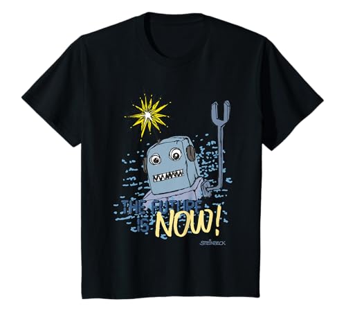 Kinder Happy Metal - Roboter The Future is Now T-Shirt von Steinbeck