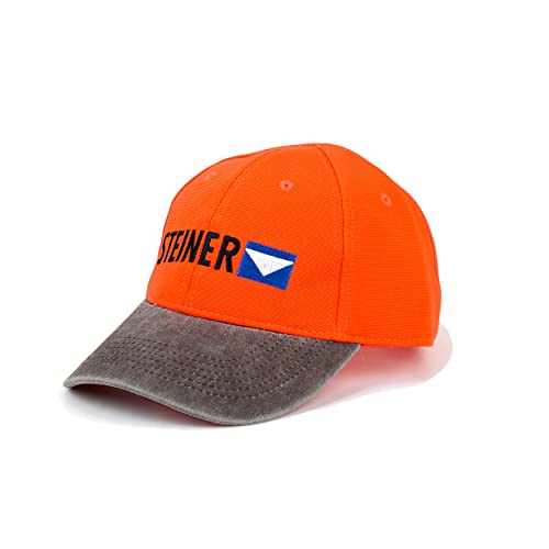Steiner Cap in orange-braunem Design mit schwarzer Aufschrift, angenehmer individueller Passform durch einen verstellbaren Verschluss, perfekt für die Jagd geeignet.… von Steiner