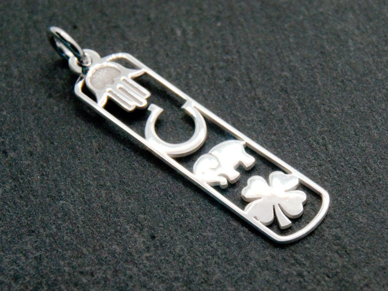 2x Glücksbringer Hand Hufeisen Elefant Vierblättriges Kleeblatt Ca 27mm 925 Silber #7214 2x Glücksbringer Hand Hufeisen Elefant Vierblättriges Kleeblatt Ca 27mm 925 Silber #7214 von SteineundmehrBeads