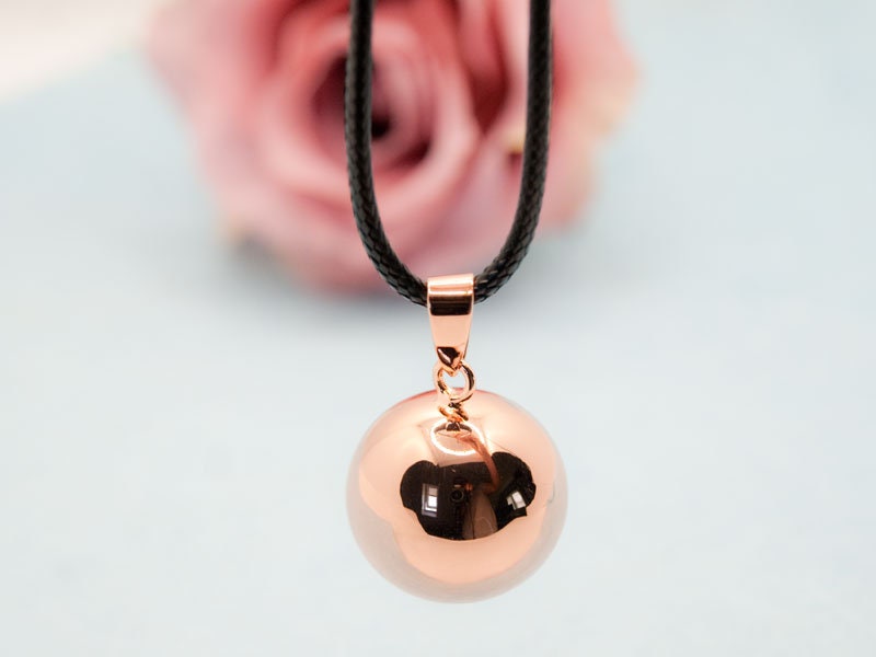 Schwangerschaftkugel Mit Klang Rosegold 20mm Incl. Kordel 110cm - 2 Stück Schwangerschaftkugel Mit Klang Rosegold 20mm Incl. Kordel 110cm - 2 Stück von SteineundmehrBeads