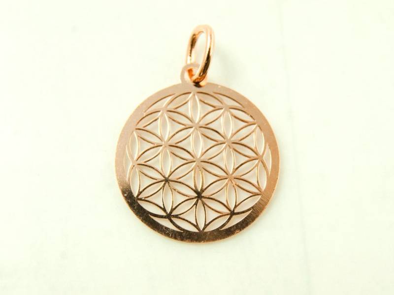 Silberanhänger Für Ketten Lebensblume 15mm Rund Rosevergoldet Symbolschmuck Silberanhänger Für Ketten Lebensblume 15mm Rund Rosevergoldet Symbolschmuck von SteineundmehrBeads