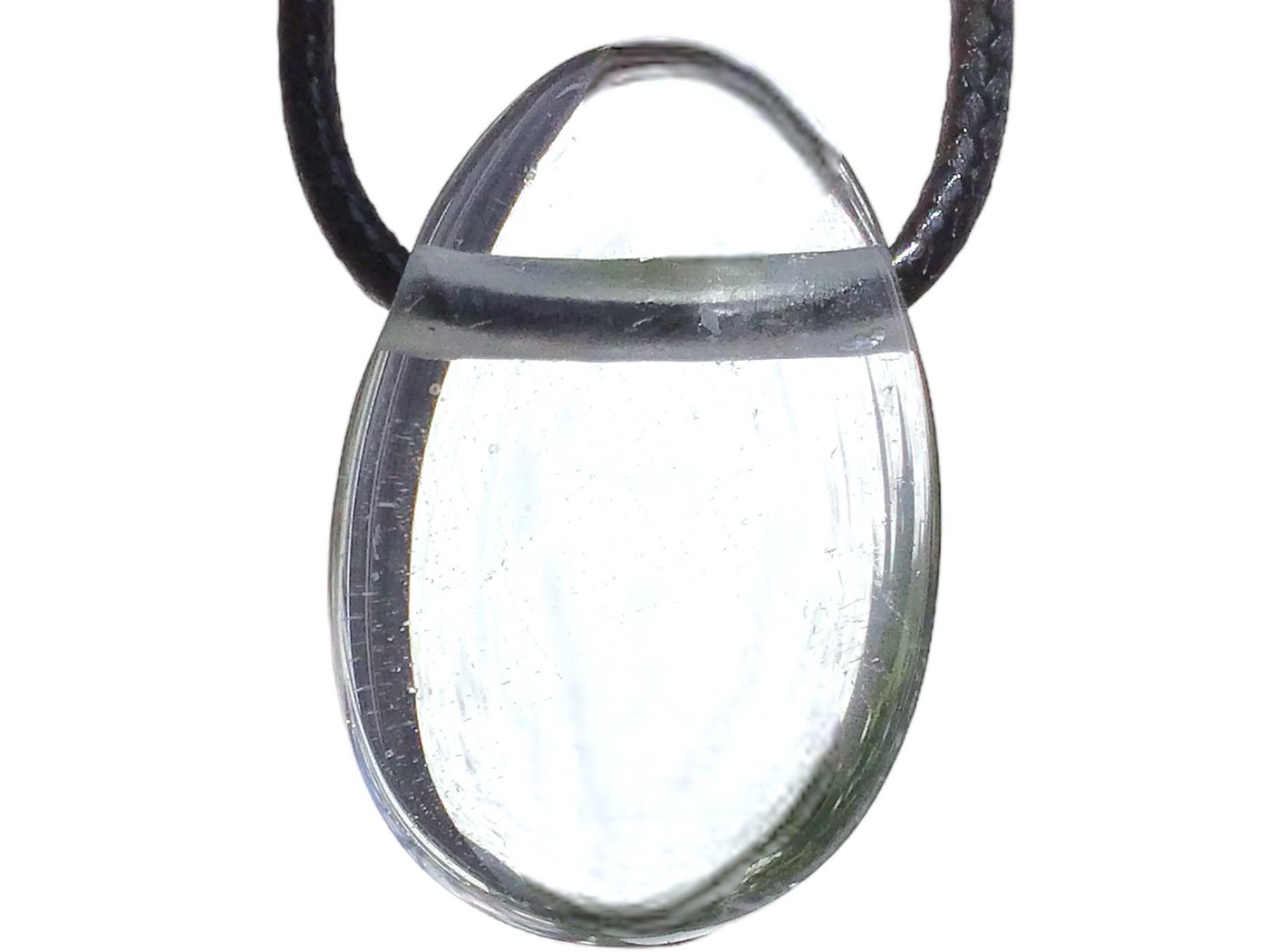 Steinfixx® Amulett Set Edelstein Anhänger aus echtem Bergkristall, Tropfenanhänger (Blickfang, 1-tlg., Handarbeit, Brasilien), incl. 80 cm Wildlederband, Geschenkverpackung von Steinfixx®