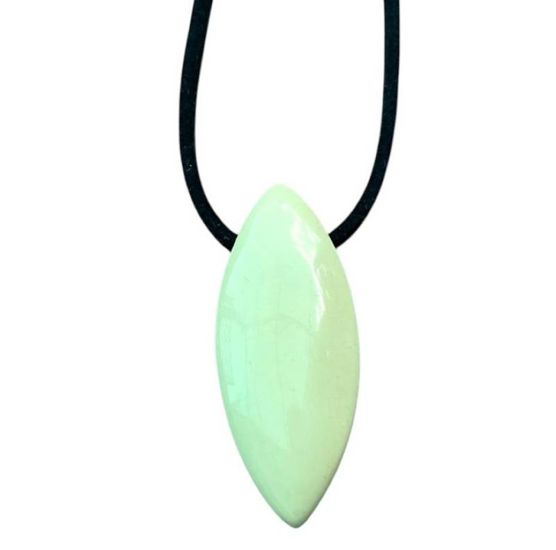 Steinfixx® Amulett Set Edelstein Anhänger aus echtem Zitronenchrysopras, Tropfenanhänger (Blickfang, 1-tlg., Handarbeit, Brasilien), incl. 80 cm Wildlederband, Geschenkverpackung von Steinfixx®