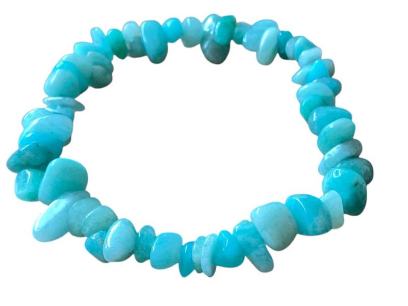 Steinfixx® Armband Amazonit Splitterarmband - Brasilien - Stein des Ausgleichs (Heilstein, 1-tlg., 18 cm Umfang), 100 % echt, Handarbeit von Steinfixx®