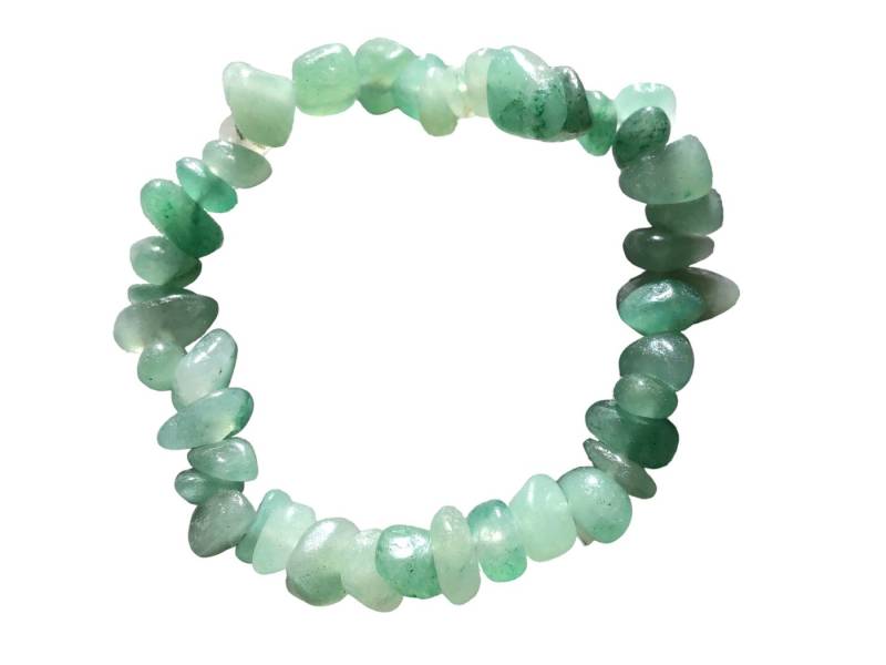 Steinfixx® Armband Aventurin grün Splitterarmband - Edelstein - Brasilien (16 cm Umfang, 1-tlg., beliebter und besonderer Edelstein), 100 % echt, Handarbeit von Steinfixx®