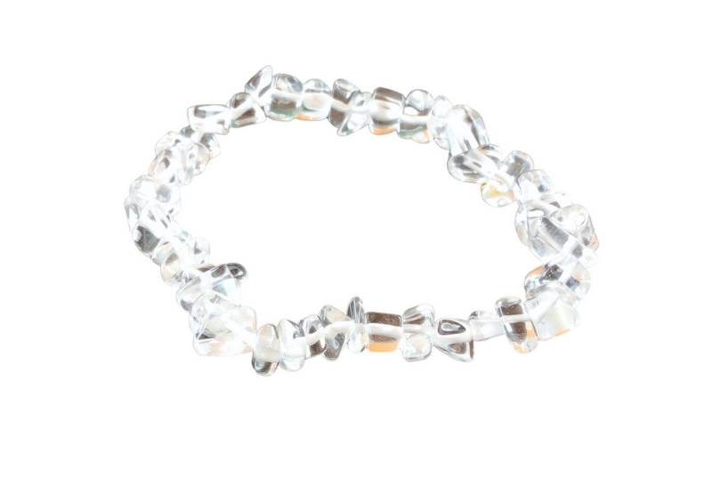 Steinfixx® Armband Bergkristall Splitterarmband - Edelstein - Brasilien (16 cm Umfang, 1-tlg., beliebter und besonderer Edelstein), 100 % echt, Handarbeit von Steinfixx®
