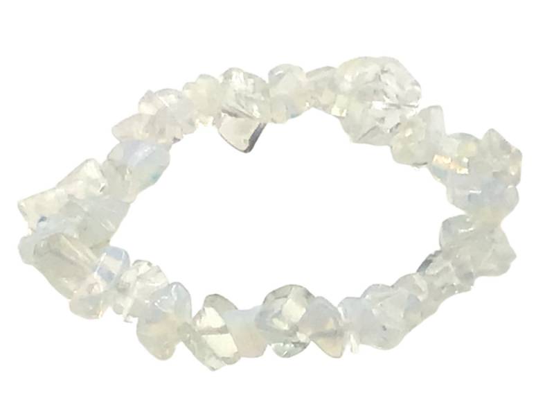 Steinfixx® Armband Opalith Splitterarmband - Ausgeglichenheit- Edelstein - Brasilien (16 cm Umfang, 1-tlg., beliebter und besonderer Edelstein), 100 % echt, Handarbeit von Steinfixx®