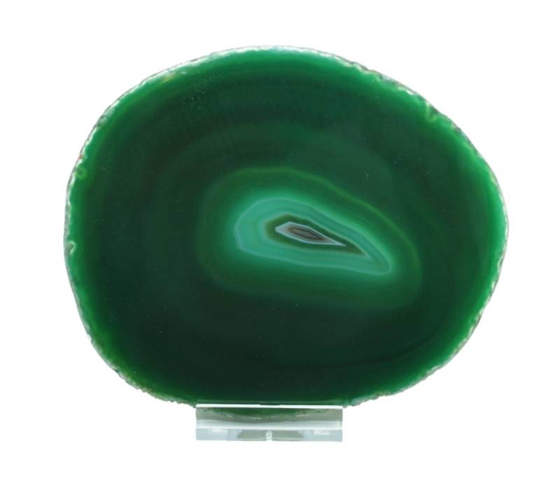 Steinfixx® Mineralstein Achatscheibe 10-12 cm mit Acrylständer I beidseitig poliert, (lila, rot, grün, blau, schwarz oder braun, 1-St., Brasilien), Blickfang I Heilstein von Steinfixx®