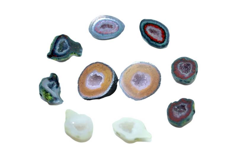Steinfixx® Mineralstein Minigeoden I Paargeoden I Glücksgeoden I 2-5 gr. I 3 versch. Varianten, (aus Mexiko, 1-St., Handarbeit), Geodenpaare von Steinfixx®
