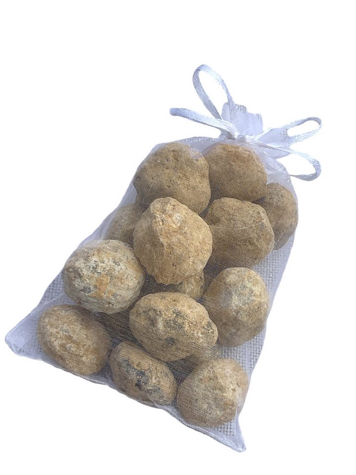 Steinfixx® Mineralstein Quarz Minigeoden Set zum selber aufbrechen 20 Stück 1-2cm, (herrlicher Partyspass, 1-St., Glücksgeoden), Verpackt in Säckchen mit Anleitung zum bearbeiten von Steinfixx®