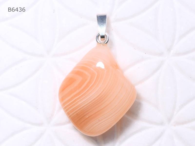 Aprikosenachat-Anhänger | Trommelstein Mit Schlaufe Aus 925 Silber von SteinkraftShop