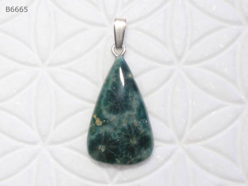 Grüner Jaspis-Anhänger | Cabochon Mit Schlaufe Aus 925 Silber von SteinkraftShop