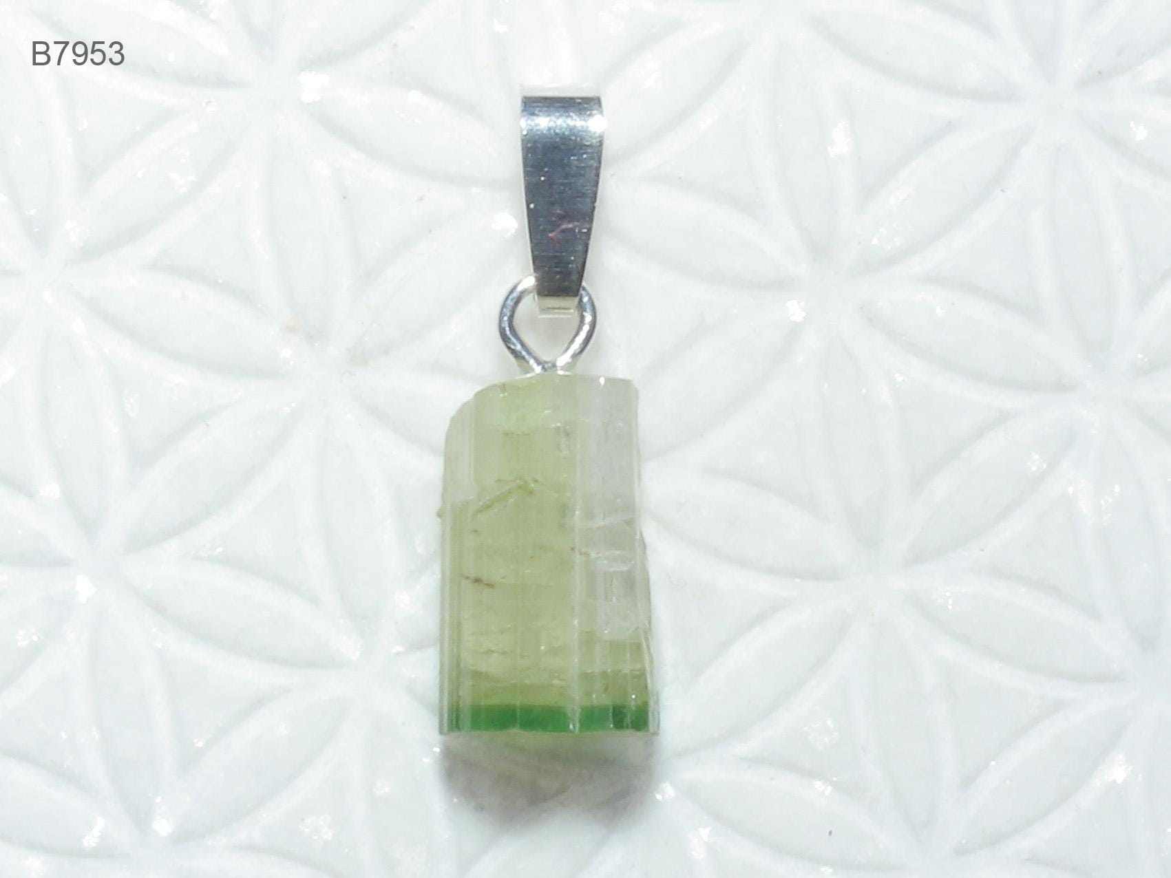 Grüner Turmalin-Anhänger | Verdelith-Kristall Mit Schlaufe Aus 925 Silber von SteinkraftShop