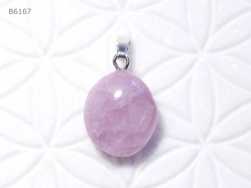 Kunzit-Anhänger | Trommelstein Mit Schlaufe Aus 925 Silber von SteinkraftShop