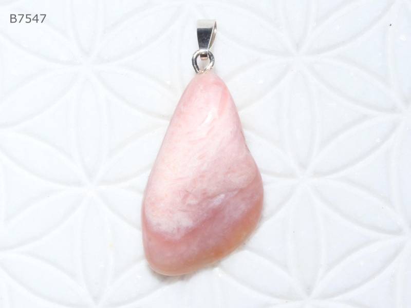 Rosa Andenopal-Anhänger | Trommelstein Mit Schlaufe Aus 925 Silber Rosa Andenopal-Anhänger | Trommelstein Mit Schlaufe Aus 925 Silber von SteinkraftShop