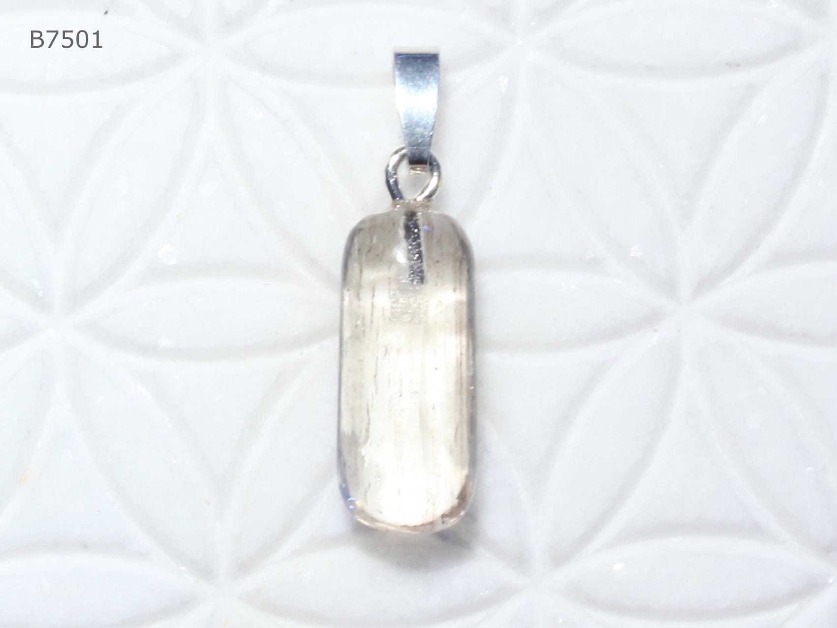 Skapolith-Anhänger | Trommelstein Mit Schlaufe Aus 925 Silber B7501 von SteinkraftShop