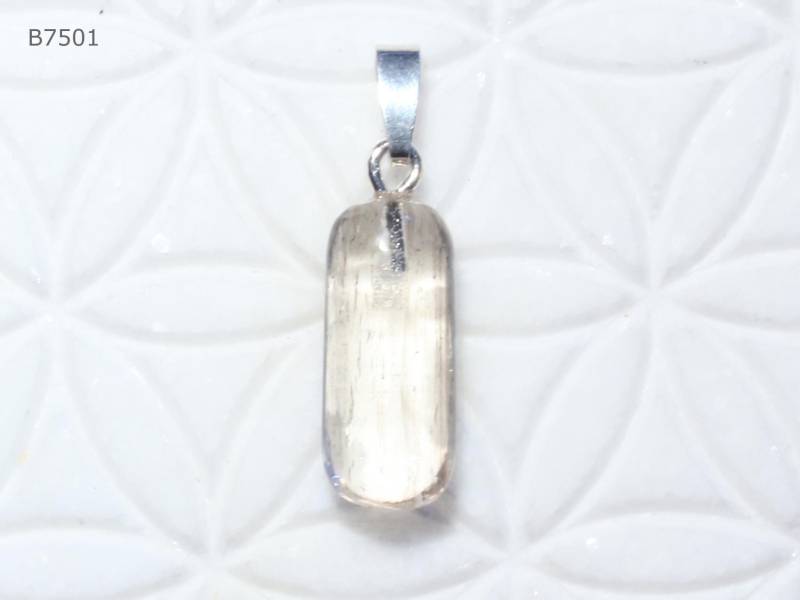 Skapolith-Anhänger | Trommelstein Mit Schlaufe Aus 925 Silber B7501 von SteinkraftShop