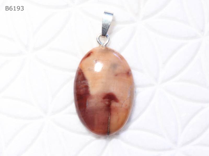 Versteinertes Holz Anhänger | Cabochon Mit Schlaufe Aus 925 Silber von SteinkraftShop