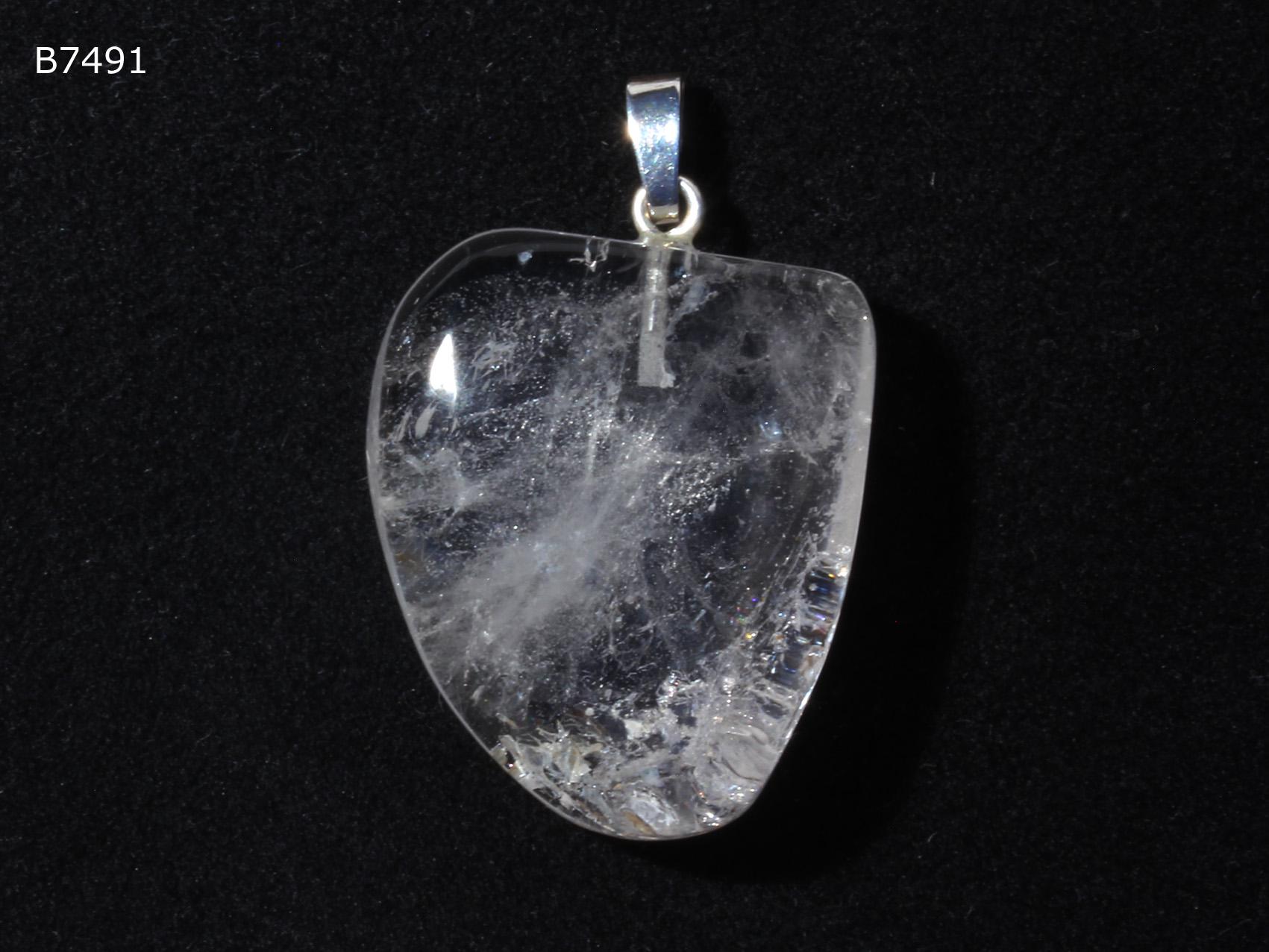 Weißer Topas-Anhänger | Trommelstein Mit Schlaufe Aus 925 Silber Silbertopas von SteinkraftShop