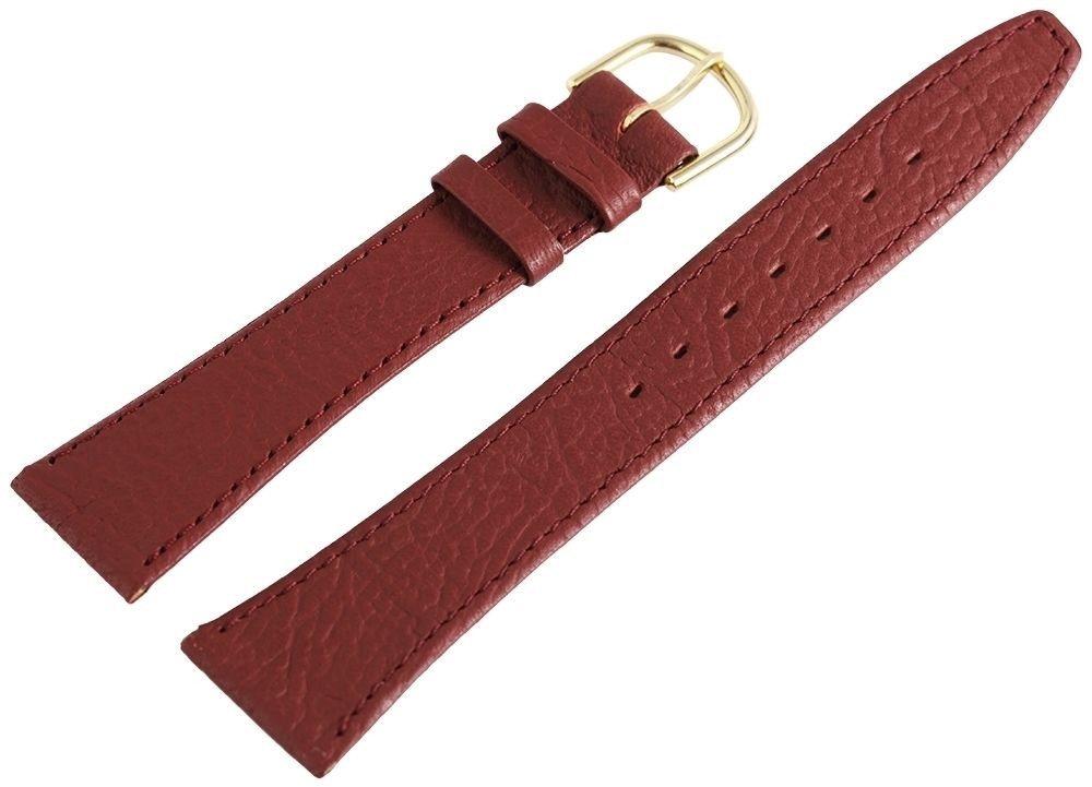 Steinmeister Uhrenarmband 8000313 Echtleder Armband in bordeaux-rot, genarbt, flach, 20 mm von Steinmeister